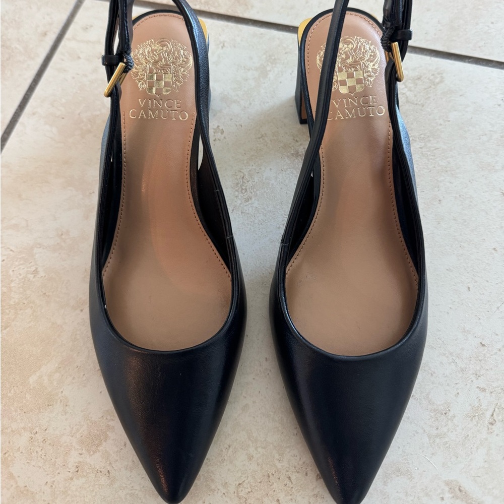 Vince Camuto Black Women's Slingback Shoes
